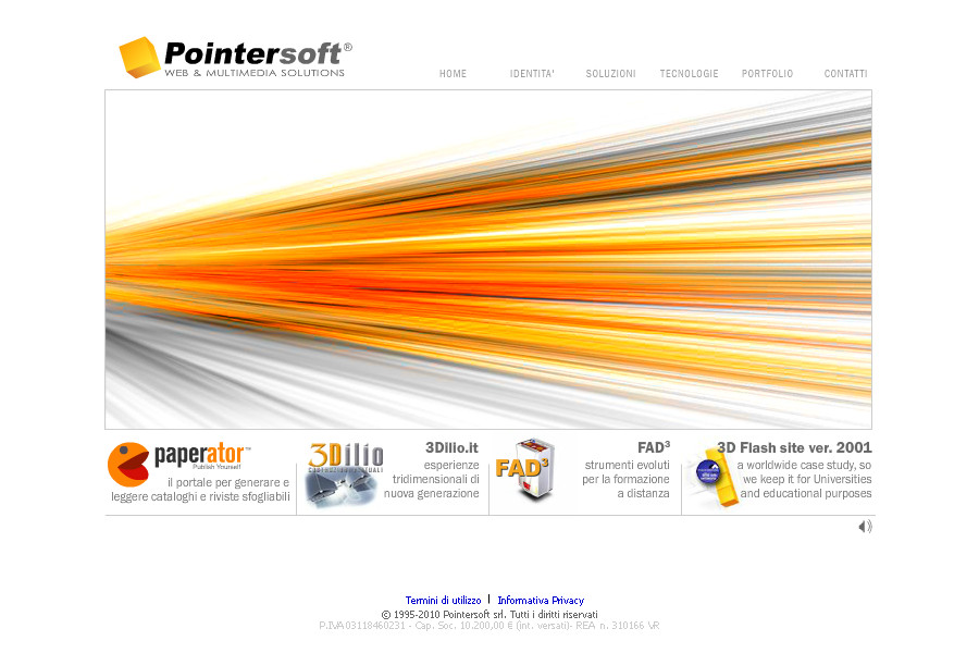 Pointersoft Web Agency a Verona - Sito del 2007